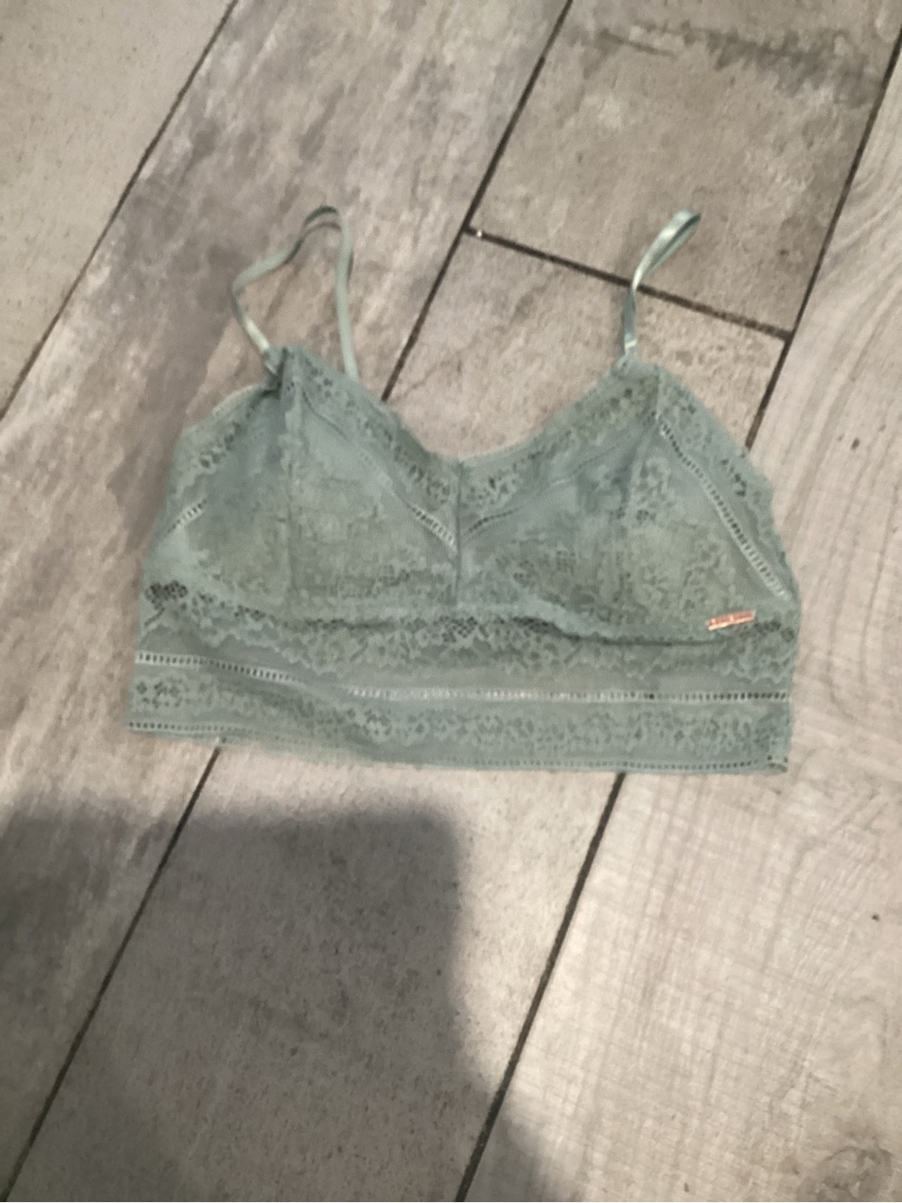 Danskin Lace Bralette in Sage Green
